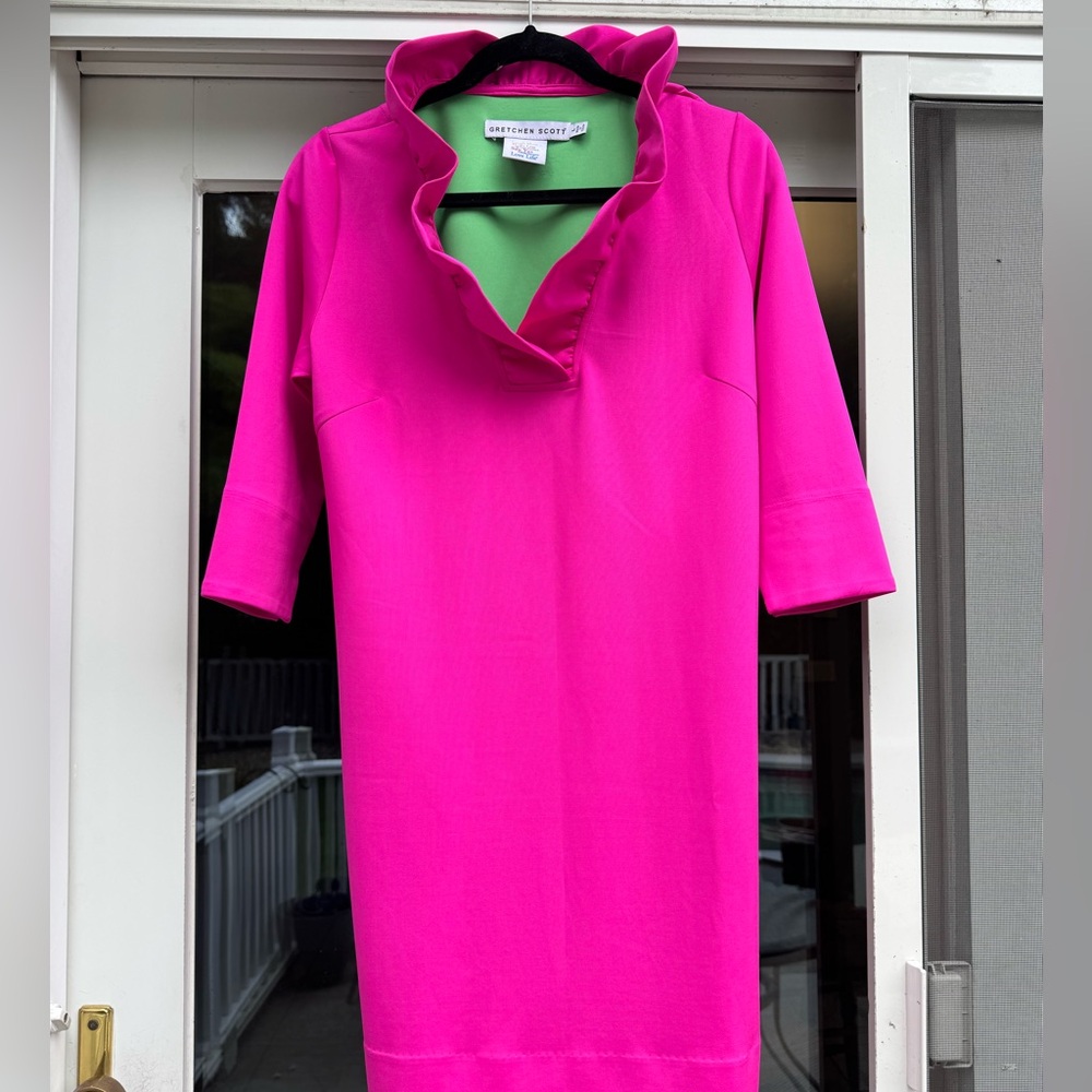 Gretchen Scott Designs Fuchsia Long Sleeve Dress